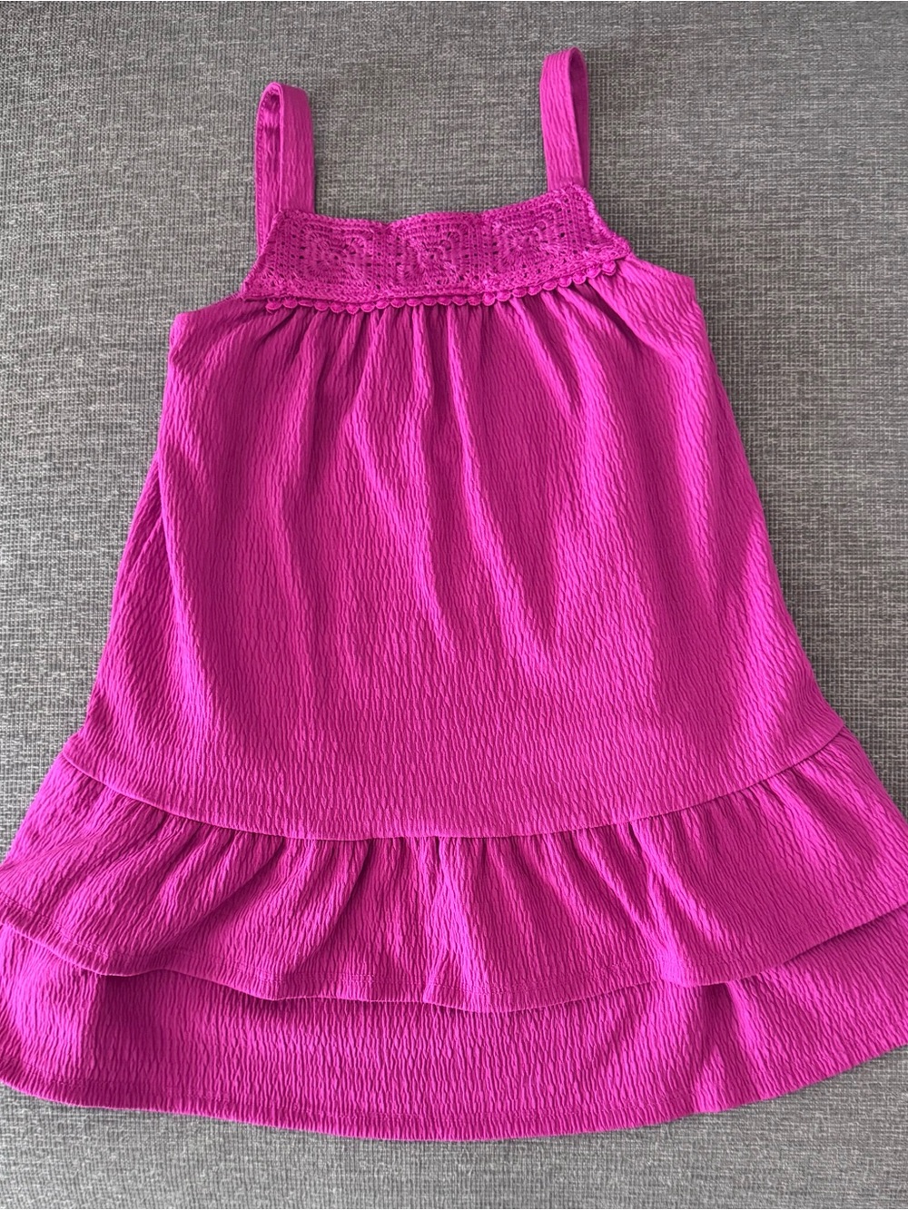 5T Girls Bright Magenta Spaghetti-Strap Dress